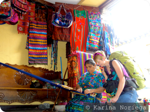 Observing a Maya woman weave traditional textiles -- Guatemala -- Karina Noriega