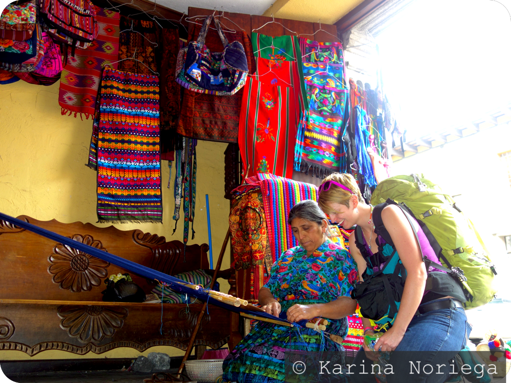 Observing a Maya woman weave traditional textiles -- Guatemala -- Karina Noriega