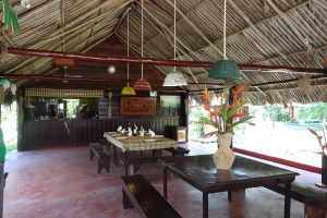 Dining area of the eco-hotel - Santigron, Suriname -- Karina Noriega