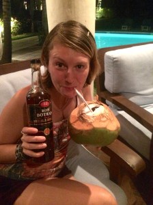 Enjoying a Coco Loco in Chulamar, Guatemala -- Karina Noriega