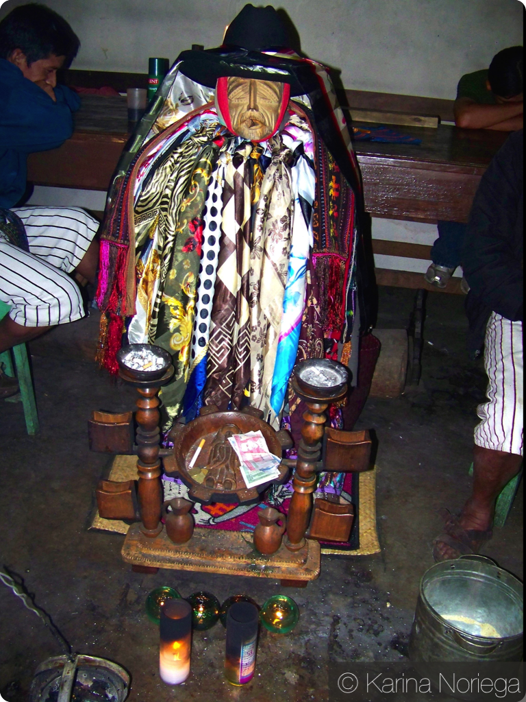 Mayan tradition mix with Catholic influence to create unique customs and beliefs like this Maximon in Atitlan -- Guatemala -- Karina Noriega