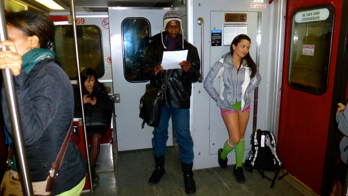 No Pants Subway Ride, Toronto, Canada -- Karina Noriega