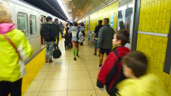 No Pants Subway Ride, Toronto, Canada -- Karina Noriega