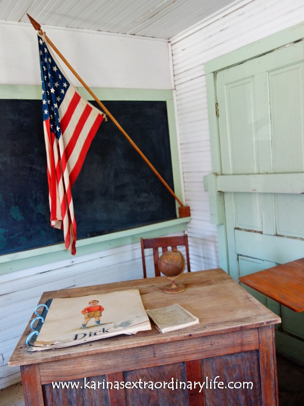 In the schoolhouse there was a sign posted which highlighted numerous rules and regulations that applied to students and teachers. One rule specified that female teachers were unable to be married and retain their job. (Very interesting!) A story for another day! El Reno, Oklahoma, USA – Karina Noriega