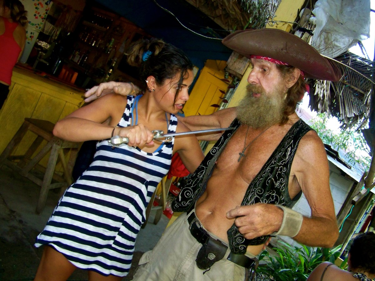 Watch out for real live pirates, boat and all, hanging around Rio Dulce, Guatemala -- Karina Noriega