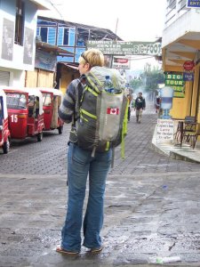 April on her very FIRST backpacking trip. (2010) SanPedro, Atitlan, Guatemala -- Karina Noriega