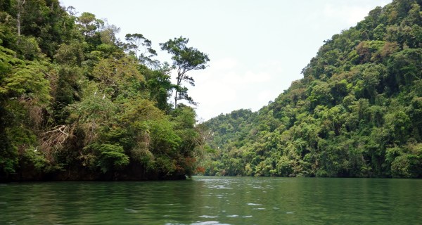 Entering the enormous jungle gorge of Rio Dulce, Guatemala -- Karina Noriega