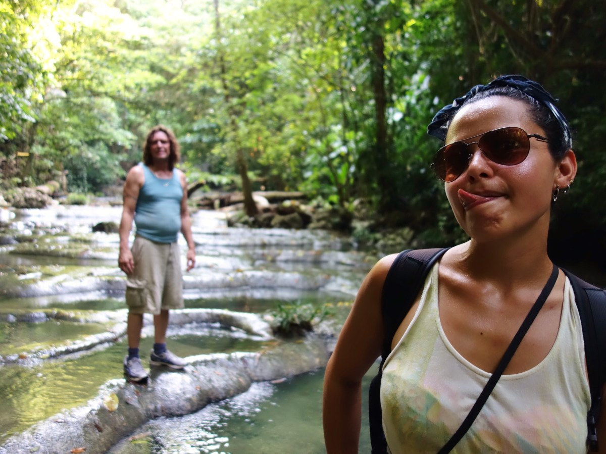 Hiking through the tropical of eastern Guatemala in search of magical waterfalls. Livingston, Guatemala -- April Beresford