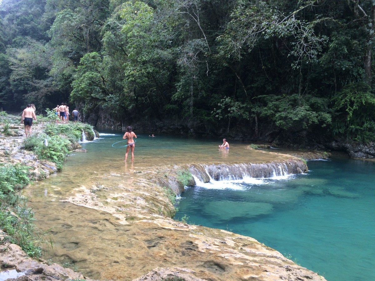 Semuc Champey pools in the Cahabòn River, Alta Verapaz, Guatemala. -- Karina Noriega