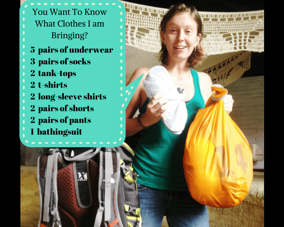 What's In The Orange Bag? The only clothes April will have access to on our journey across the world! -Guatemala City, Guatemala -- Karina Noriega